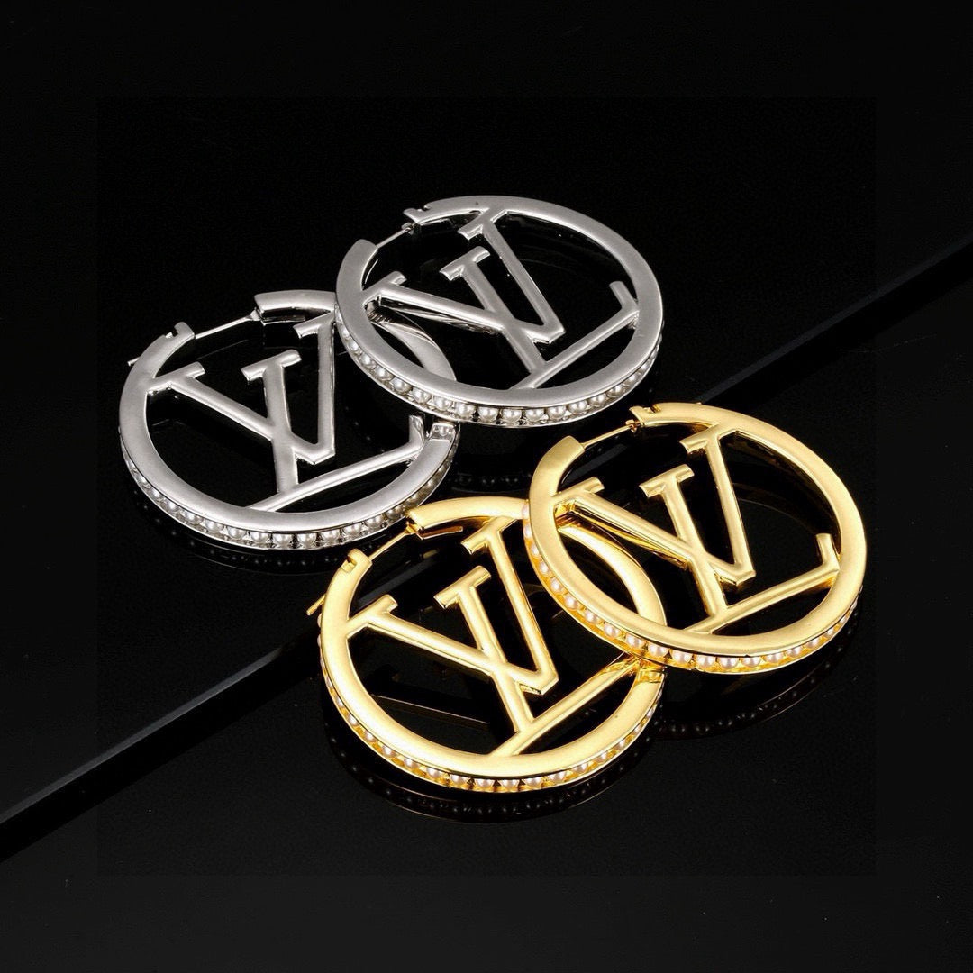 letter Stud Earrings for women - product detail view