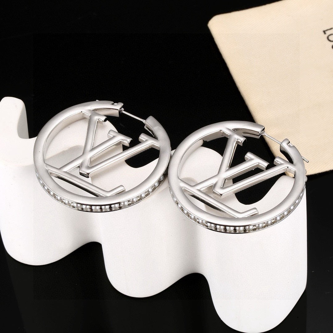 letter Stud Earrings for women - alternate angle view 3