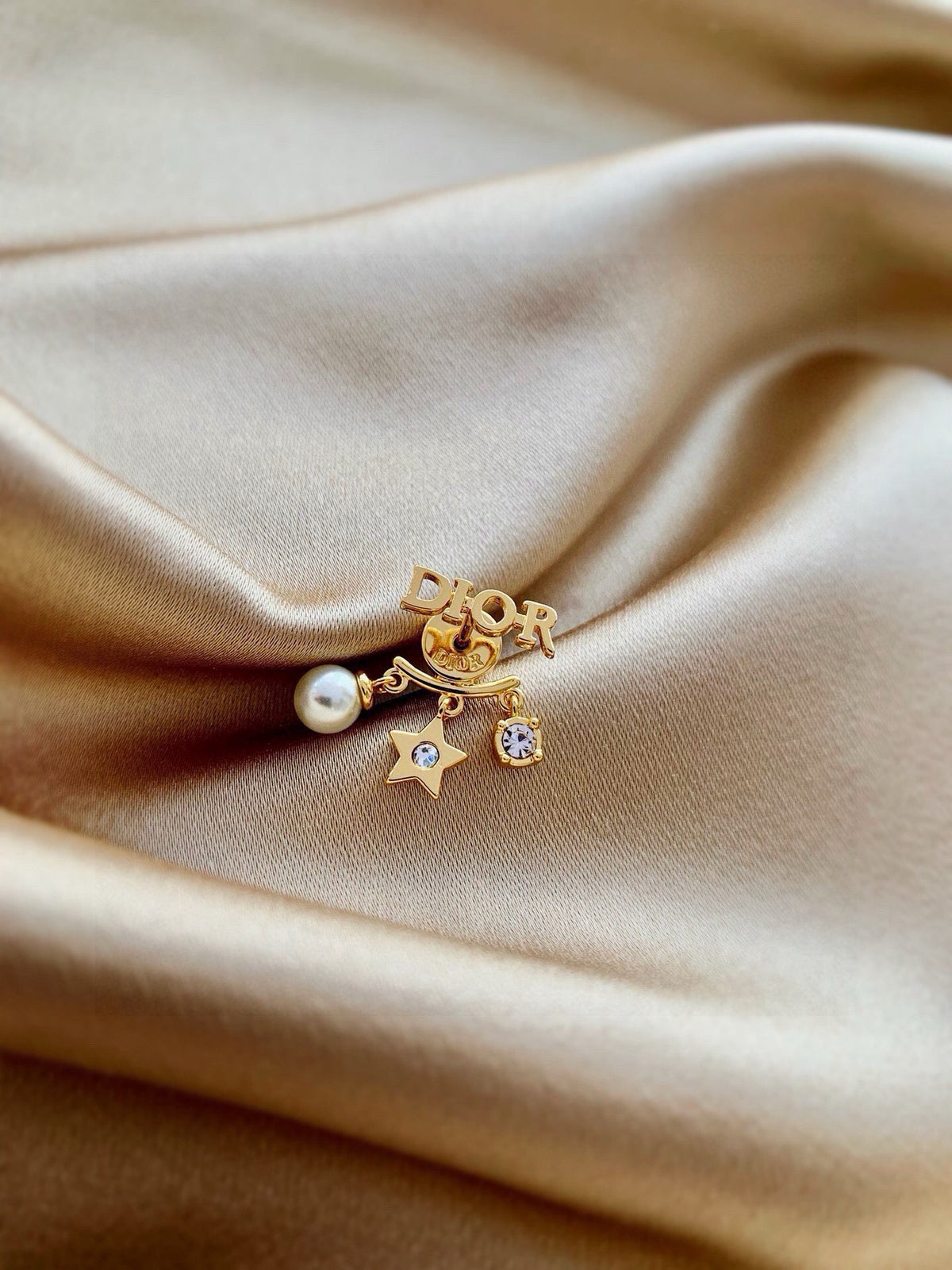 pearl letter Earrings for women - alternate angle view 7