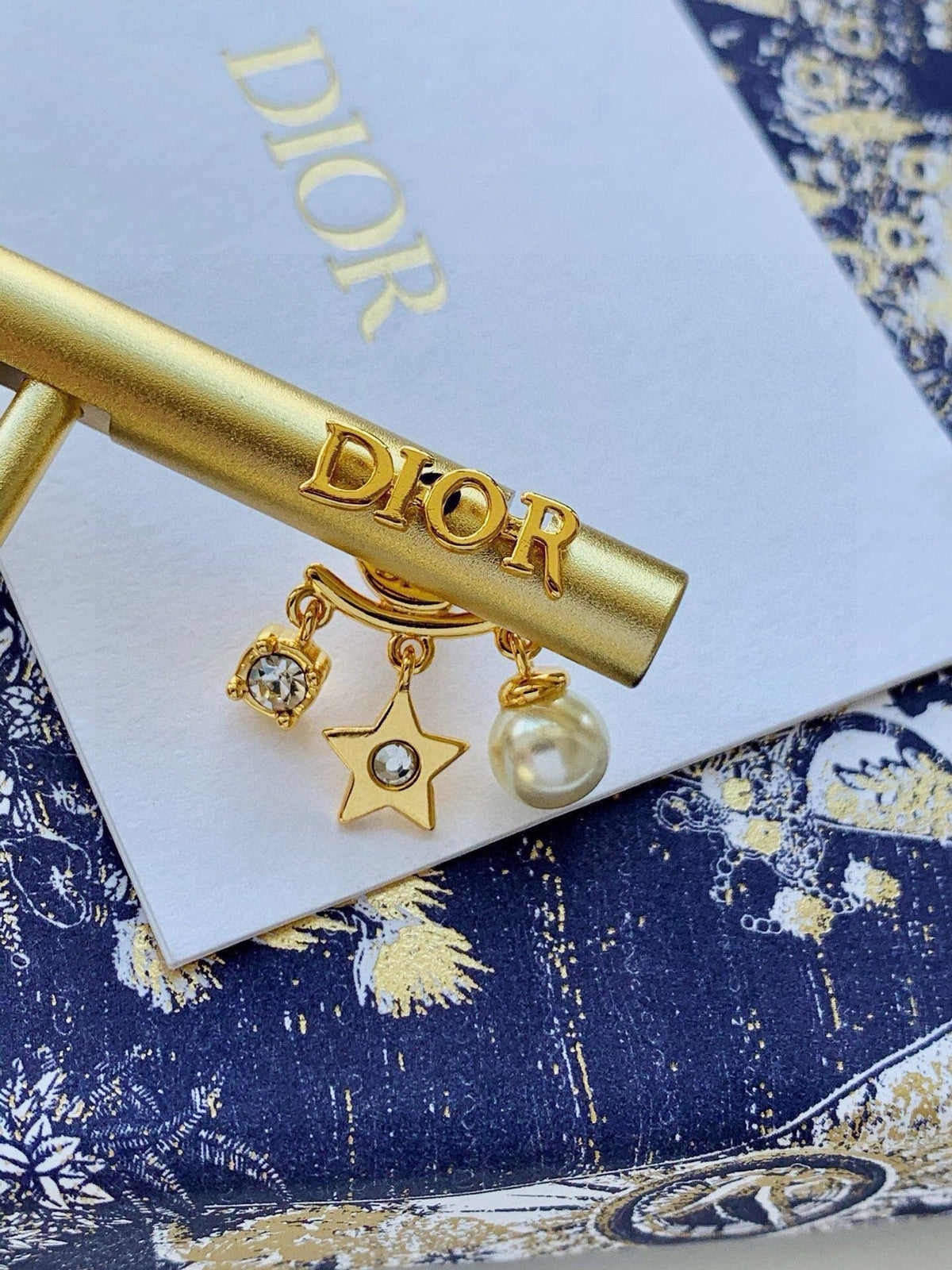 pearl letter Earrings for women - alternate angle view 8