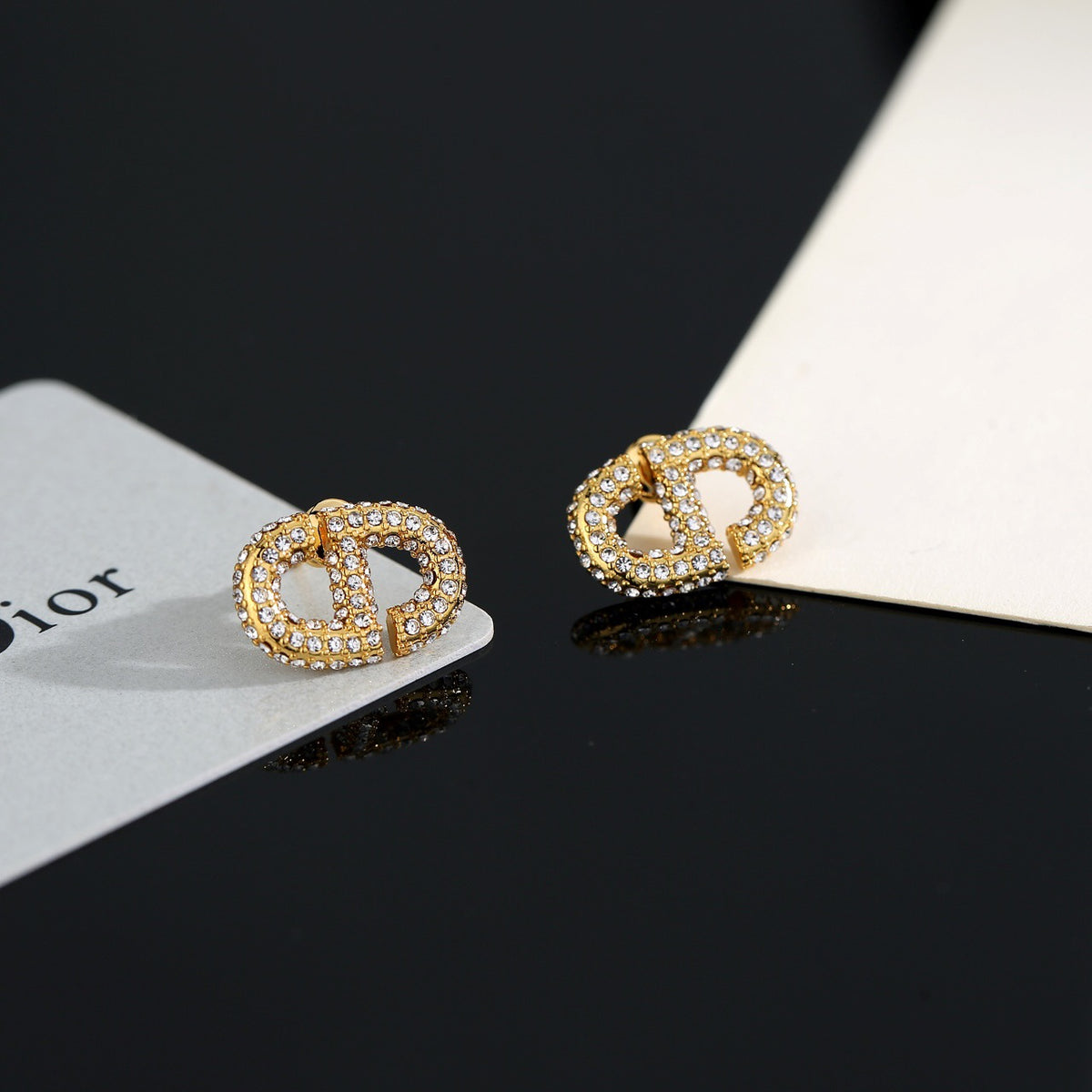 letter Stud Earrings for women - alternate angle view 5