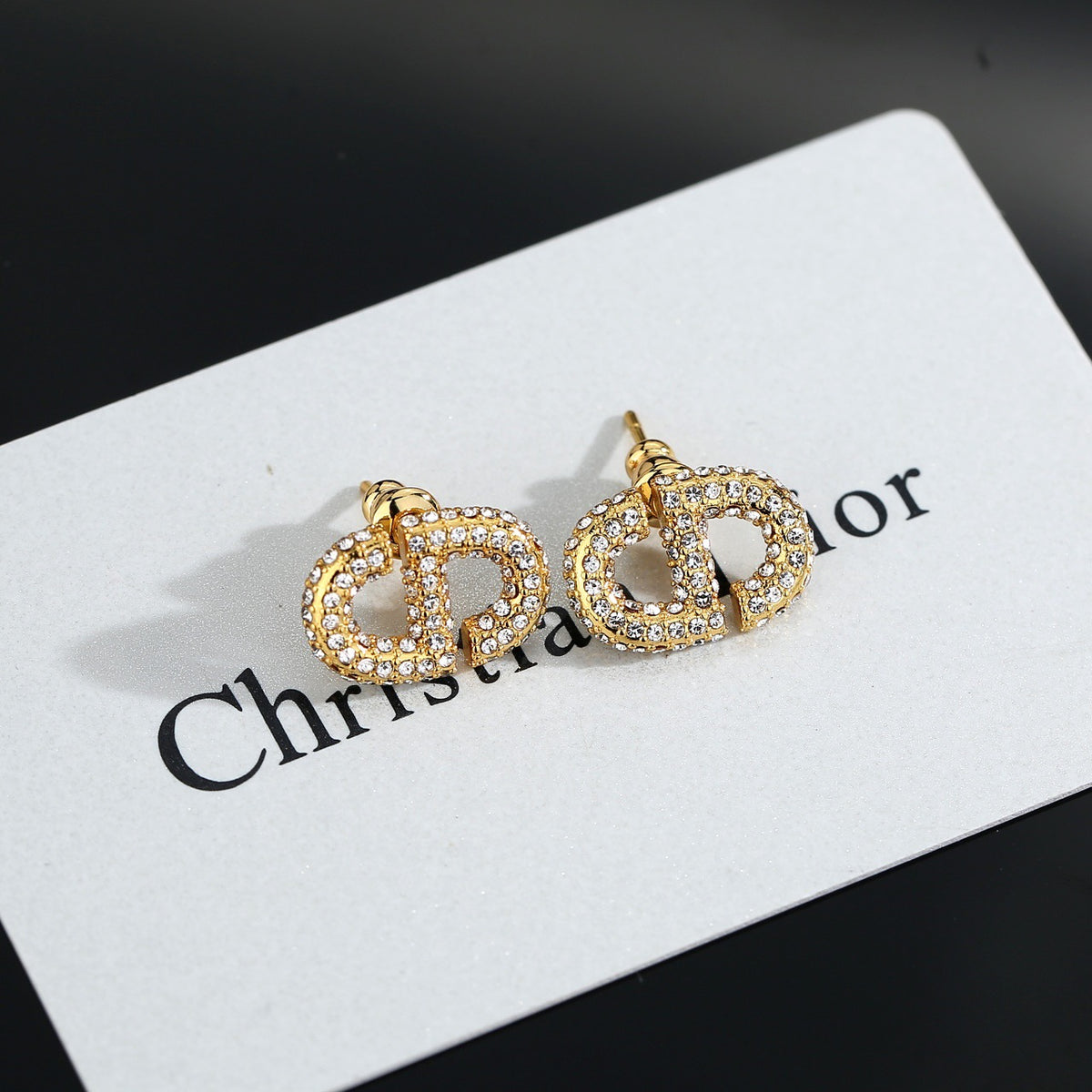 letter Stud Earrings for women - product detail view