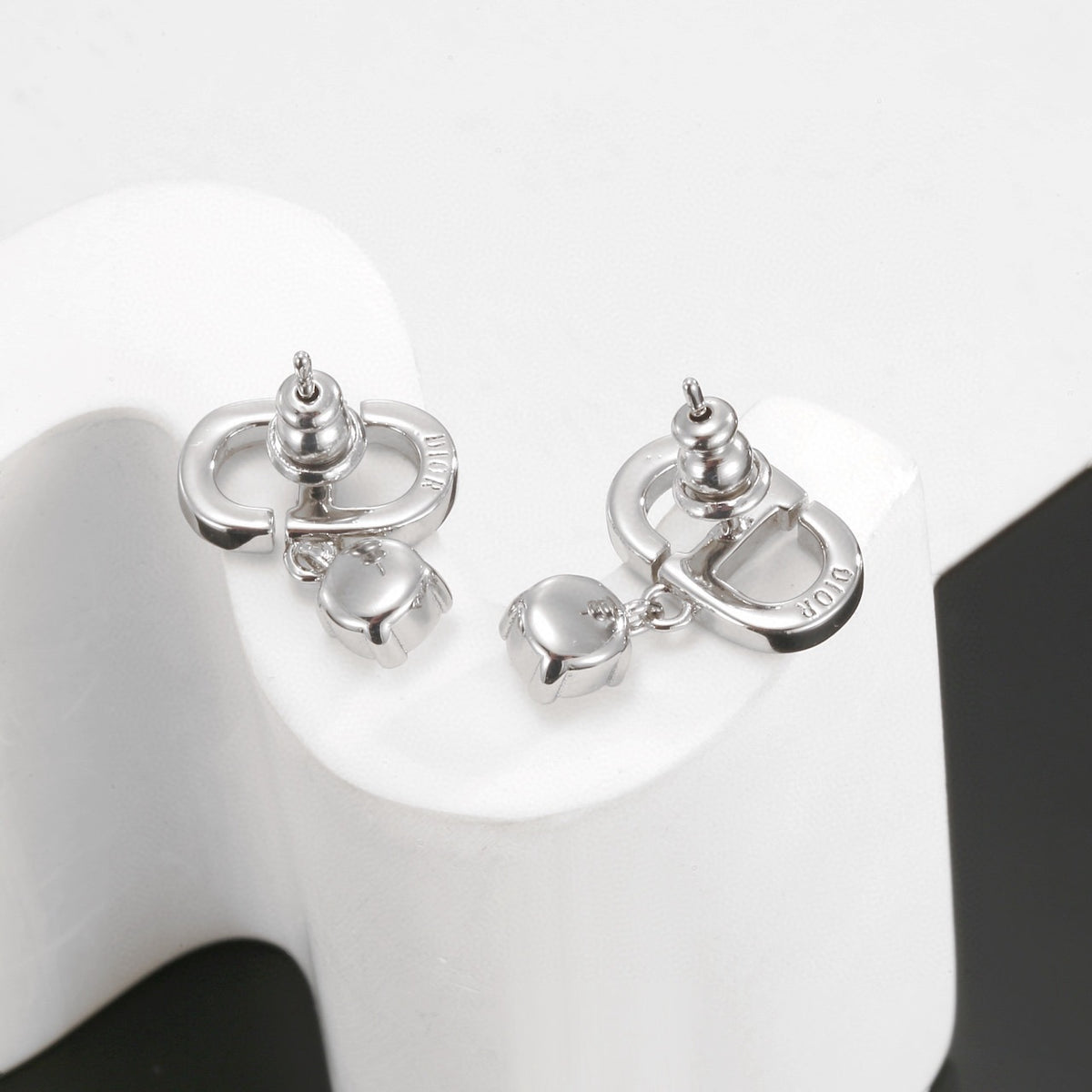letter Stud Earrings for women - alternate angle view 4