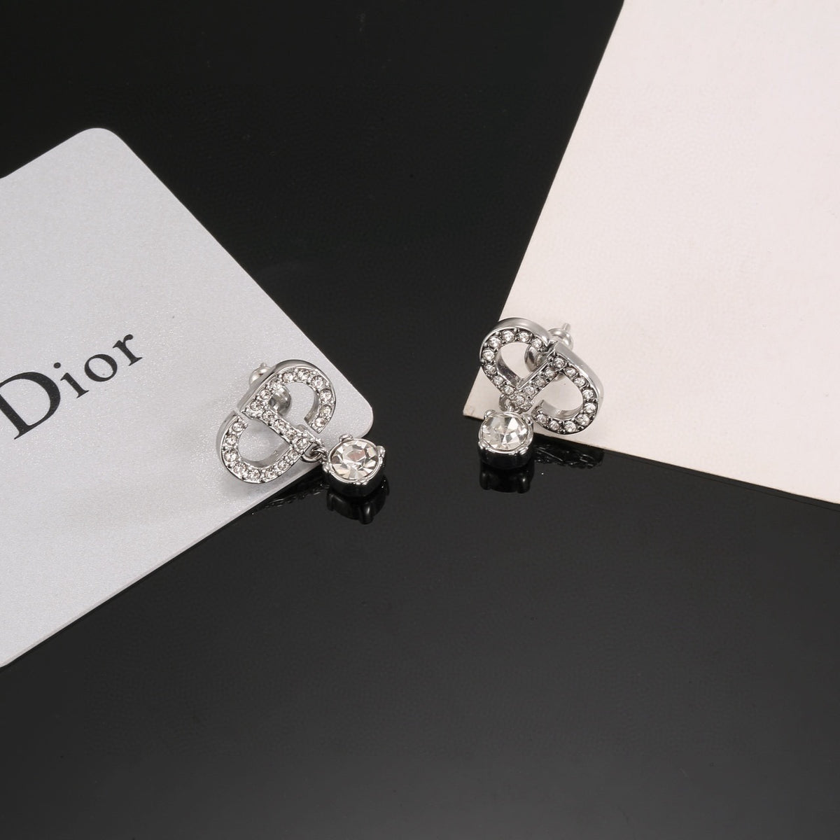 letter Stud Earrings for women - alternate angle view 2