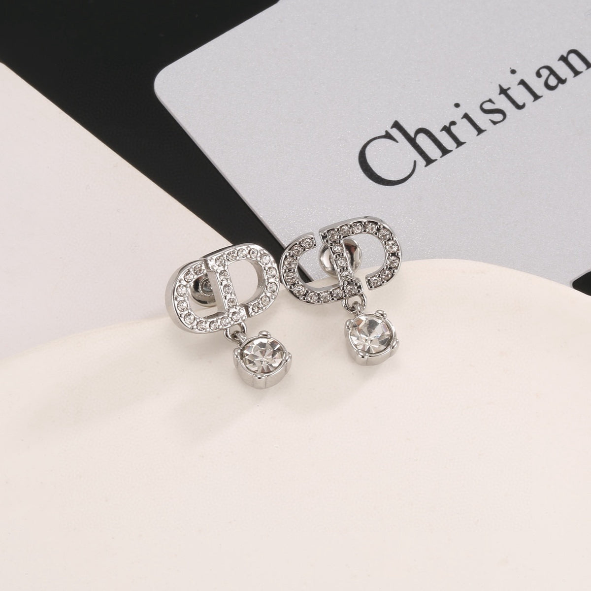 letter Stud Earrings for women - alternate angle view 5