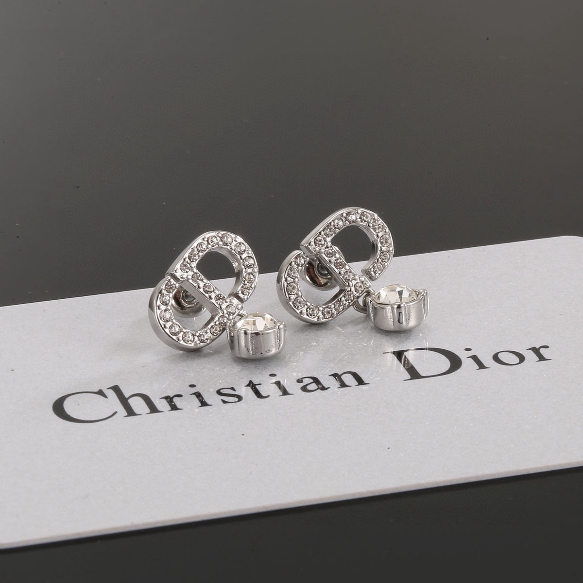 letter Stud Earrings for women - alternate angle view 6