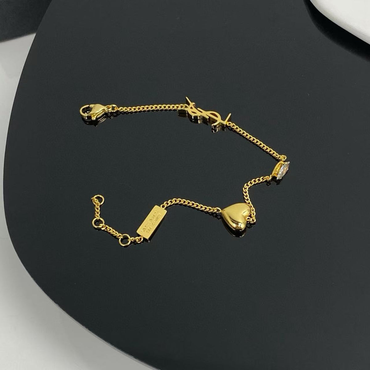 yellow brass elegant Bracelet for women - alternate angle view 4