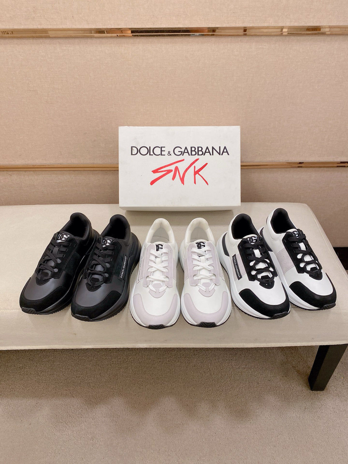 Dolce & Gabbana DG Men's Top-Grain Calfskin Casual Sneakers
