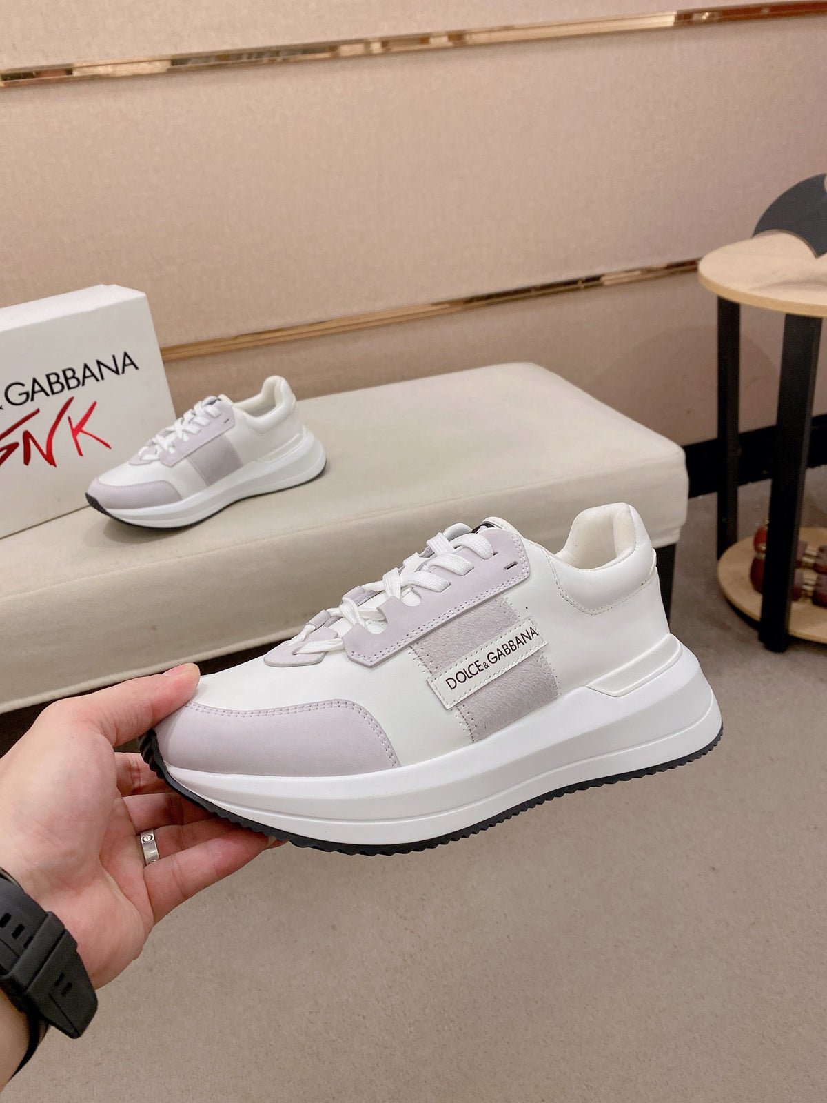 Dolce & Gabbana DG Men's Top-Grain Calfskin Casual Sneakers