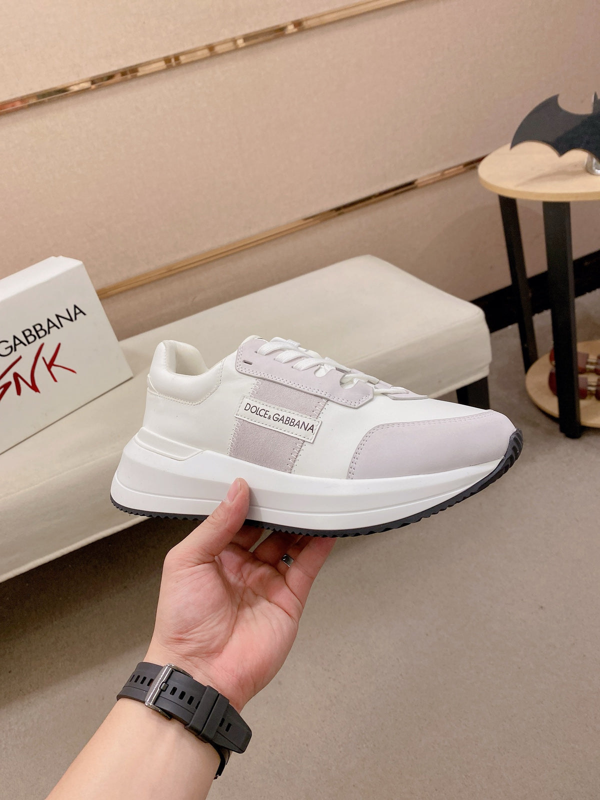 Dolce & Gabbana DG Men's Top-Grain Calfskin Casual Sneakers