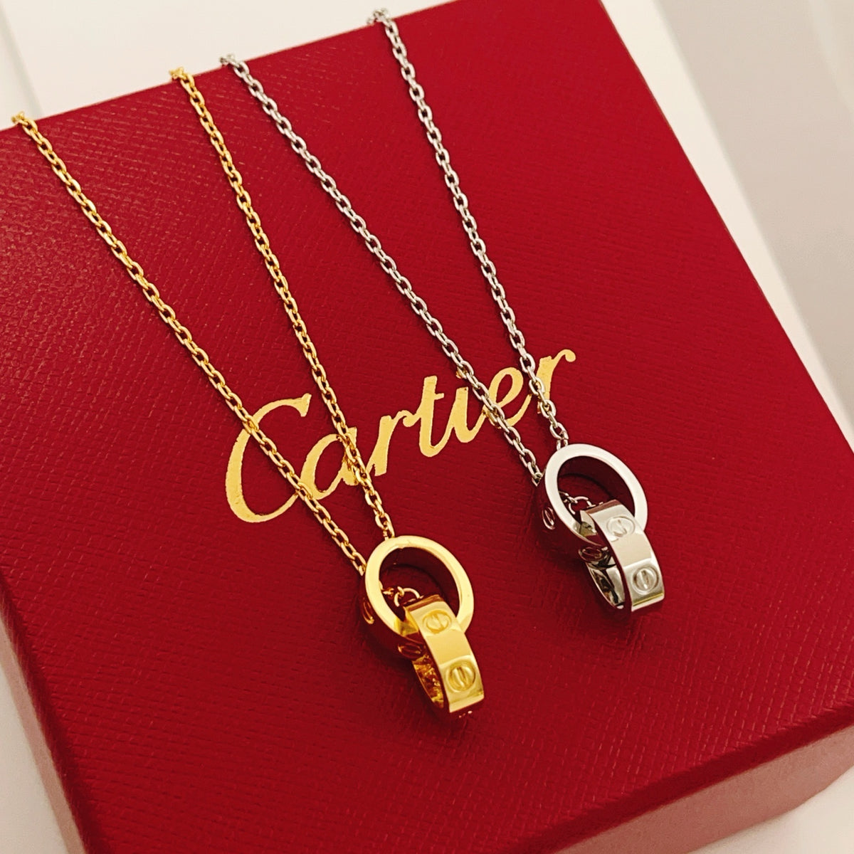 silver brass luxury Necklace for women - alternate angle view 6
