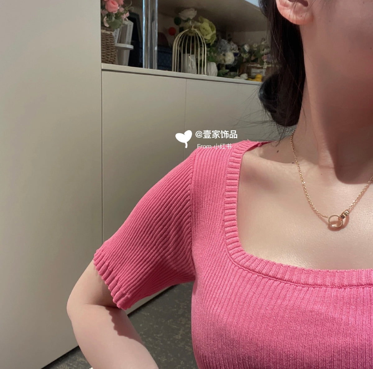 silver brass luxury Necklace for women - alternate angle view 10