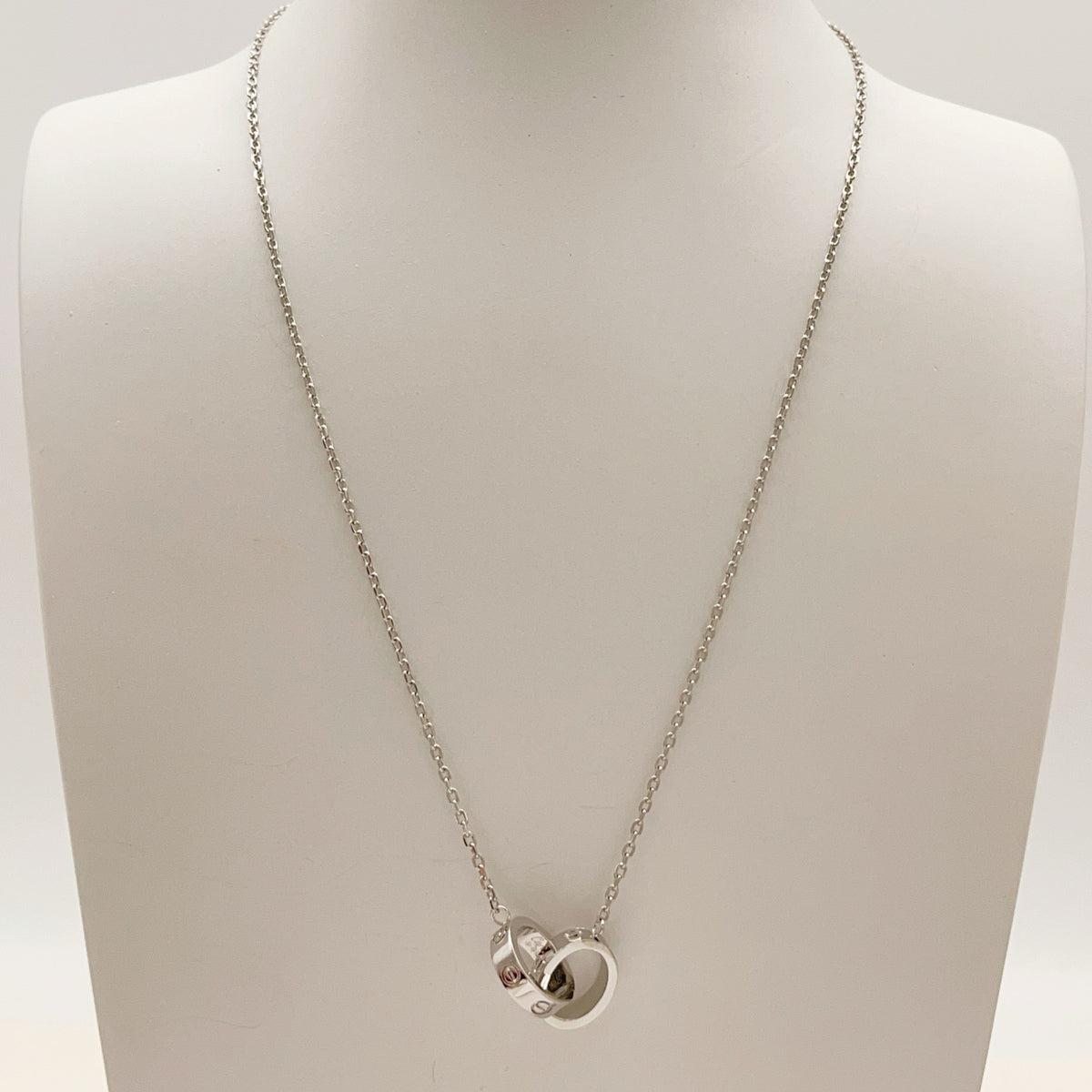 silver brass luxury Necklace for women - alternate angle view 3
