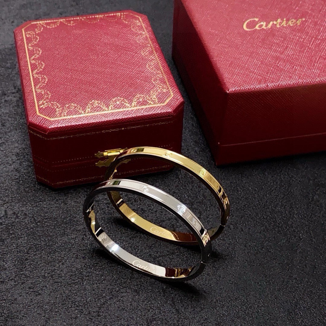 white delicate Bangle for women - alternate angle view 9