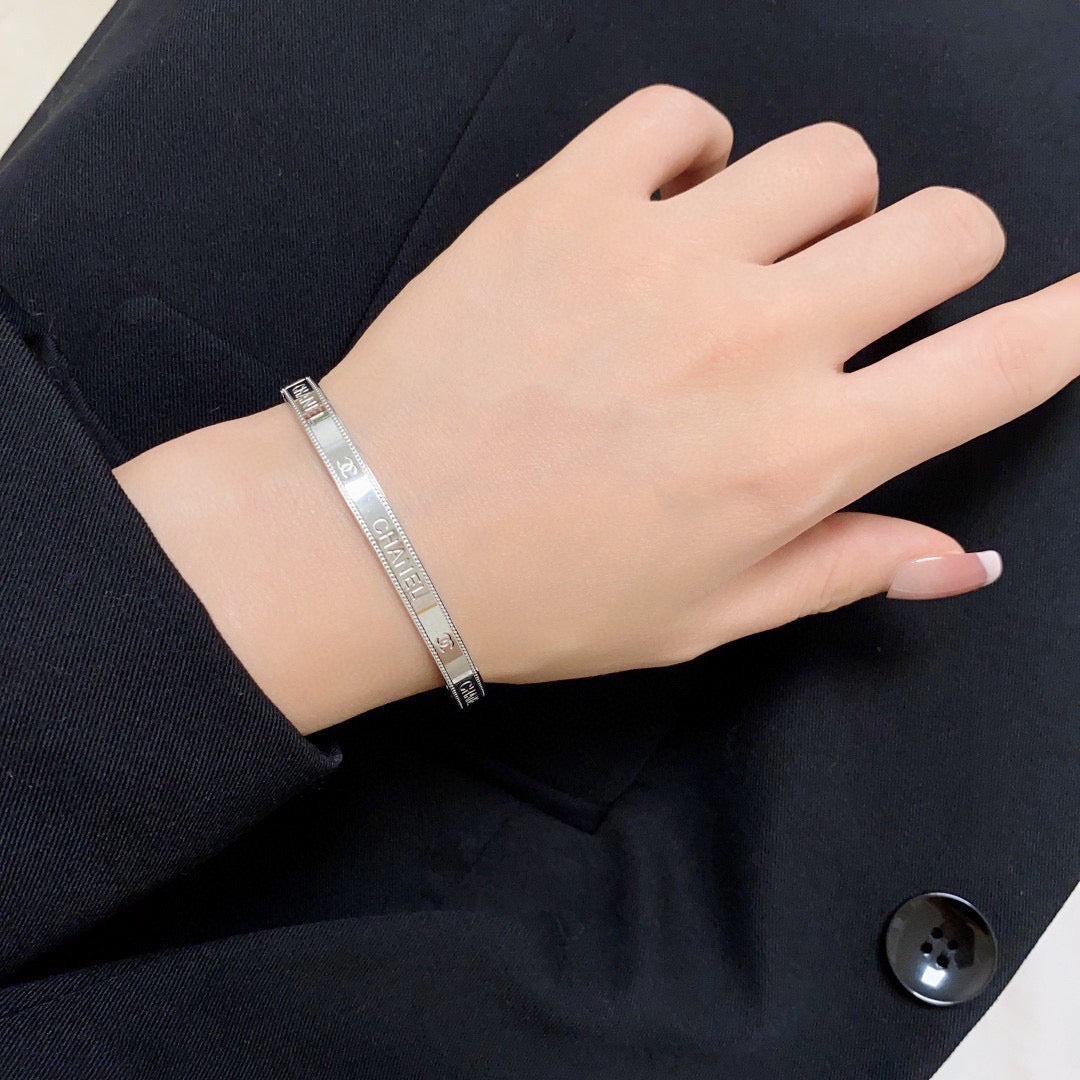 letter Bangle for women - alternate angle view 2