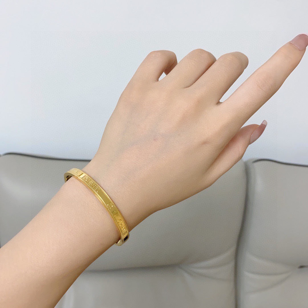 letter Bangle for women - alternate angle view 3
