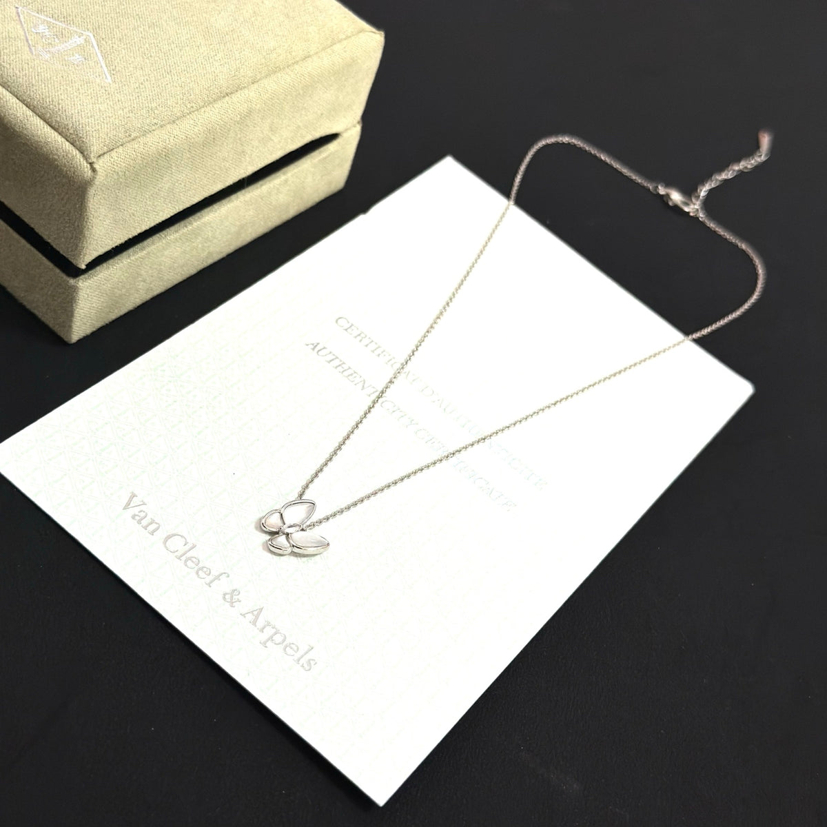 gold crystal clover Necklace for women - alternate angle view 6