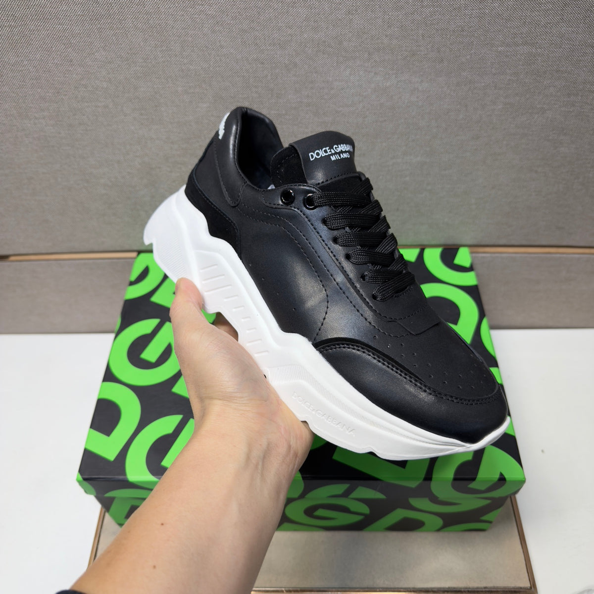 Dolce & Gabbana DG Couple's Multi-Material Casual Sneakers Multi-Color