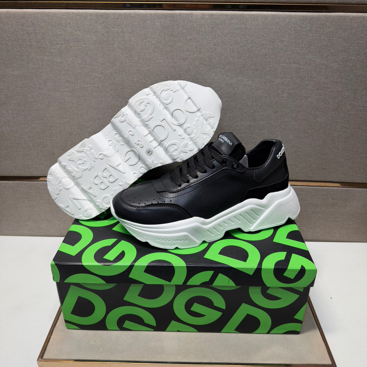Dolce & Gabbana DG Couple's Multi-Material Casual Sneakers Multi-Color
