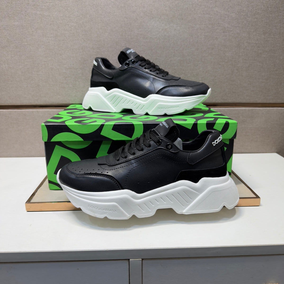 Dolce & Gabbana DG Couple's Multi-Material Casual Sneakers Multi-Color