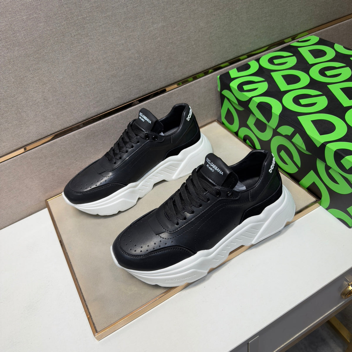 Dolce & Gabbana DG Couple's Multi-Material Casual Sneakers Multi-Color