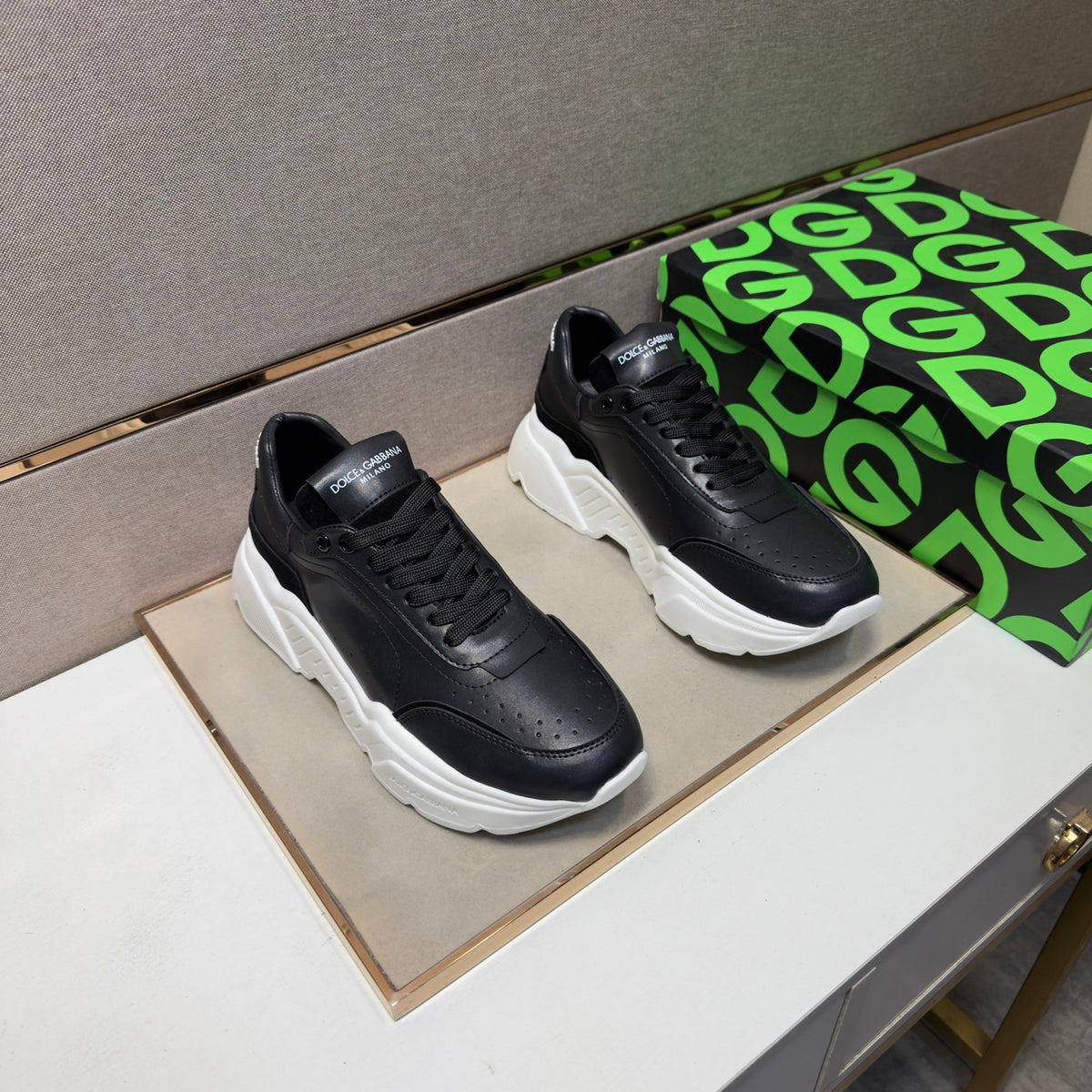 Dolce & Gabbana DG Couple's Multi-Material Casual Sneakers Multi-Color