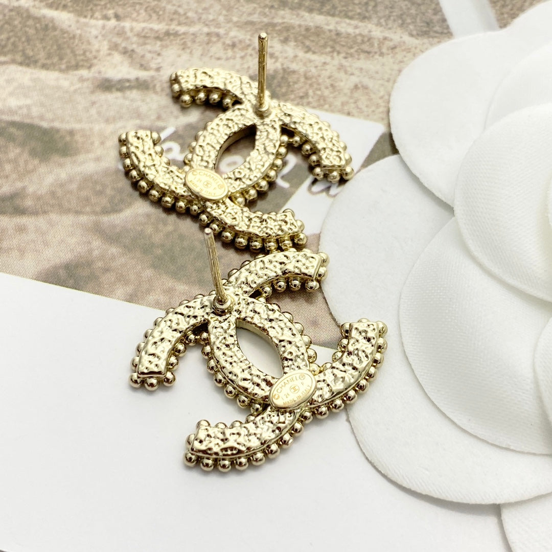 pink enamel floral Stud Earrings for women - alternate angle view 6