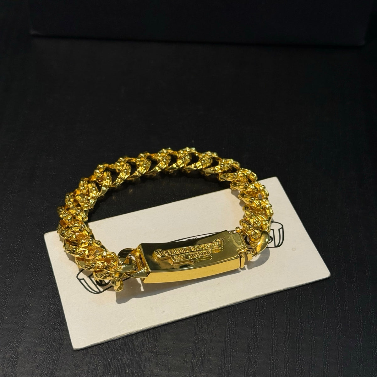 antique crystal cross Bracelet for men - alternate angle view 6
