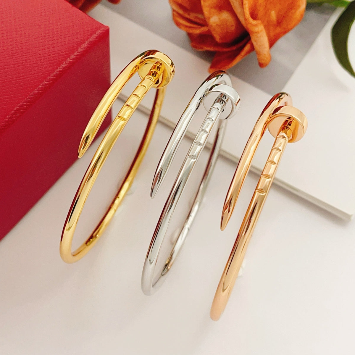 gold brass luxury Bangle for women - alternate angle view 8
