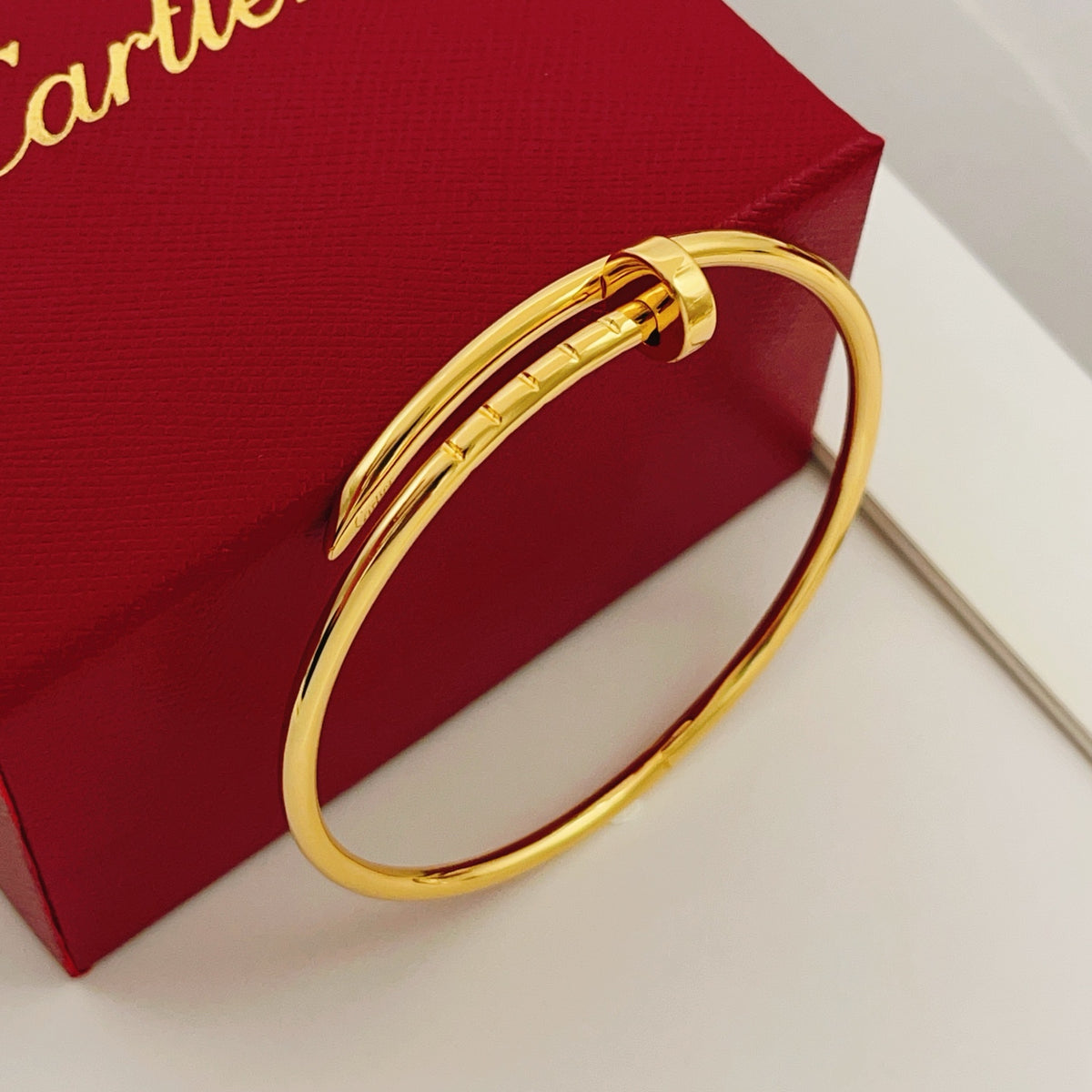 gold brass luxury Bangle for women - alternate angle view 6