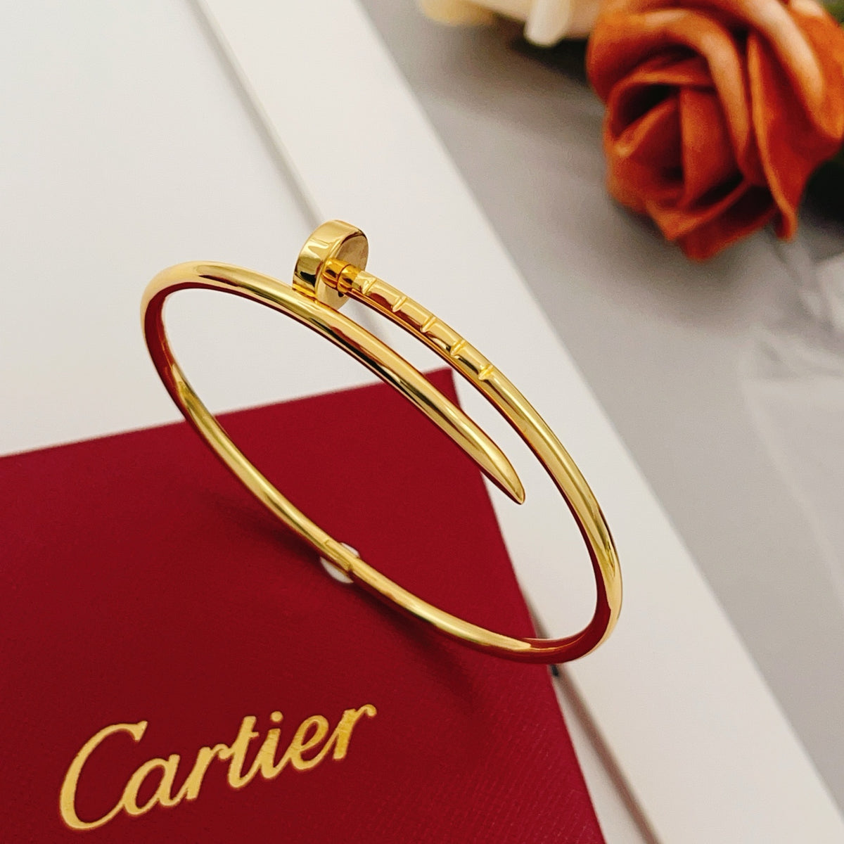 gold brass luxury Bangle for women - alternate angle view 7