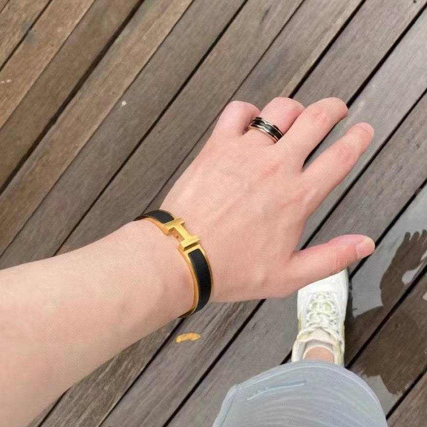 black couple Bangle for men - alternate angle view 7