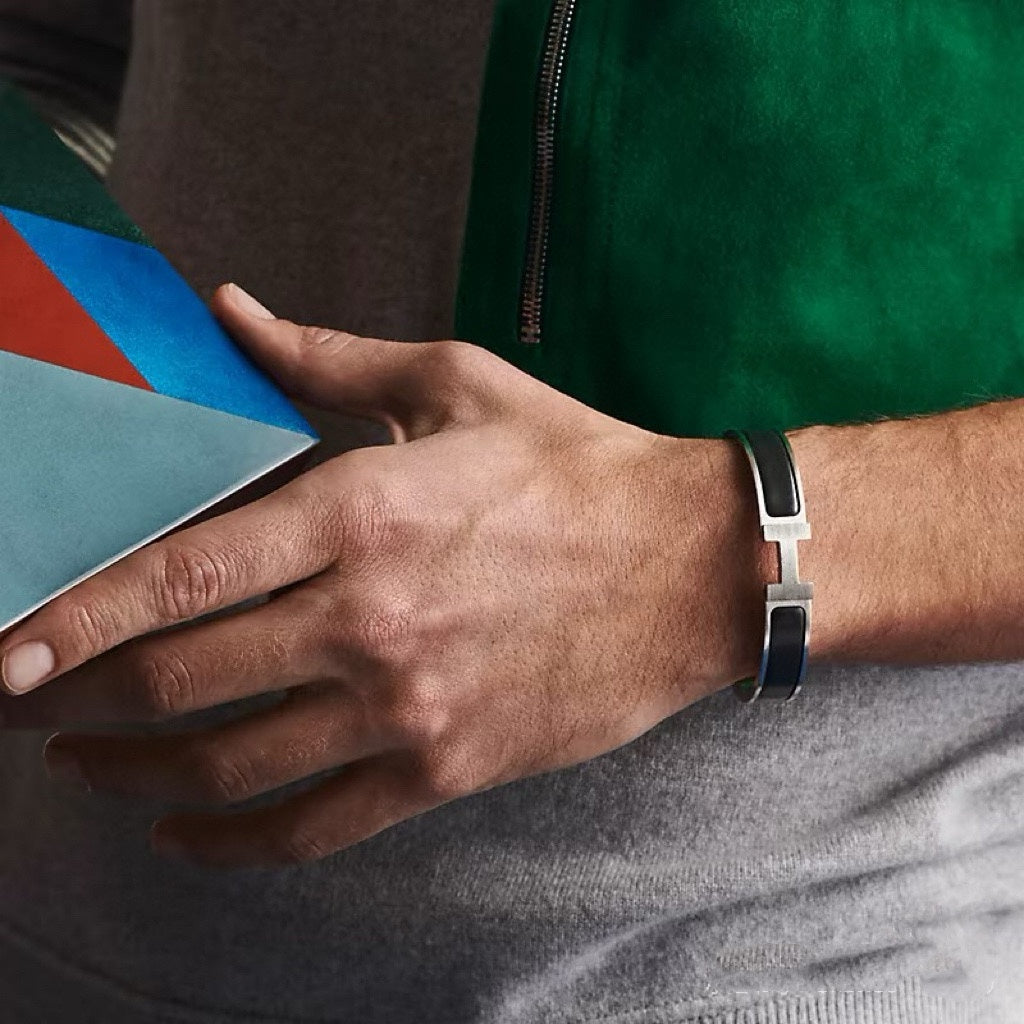black couple Bangle for men - alternate angle view 2