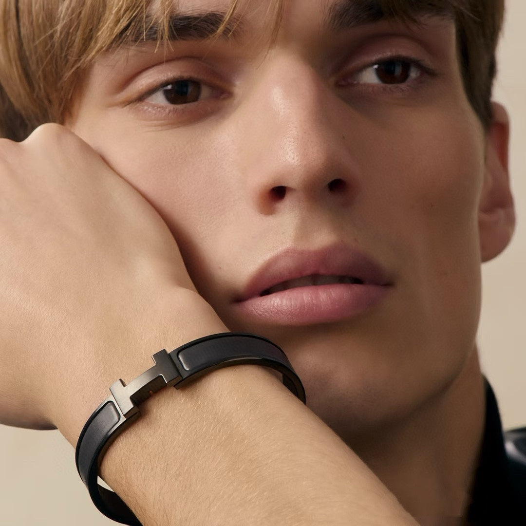 black couple Bangle for men - product detail view