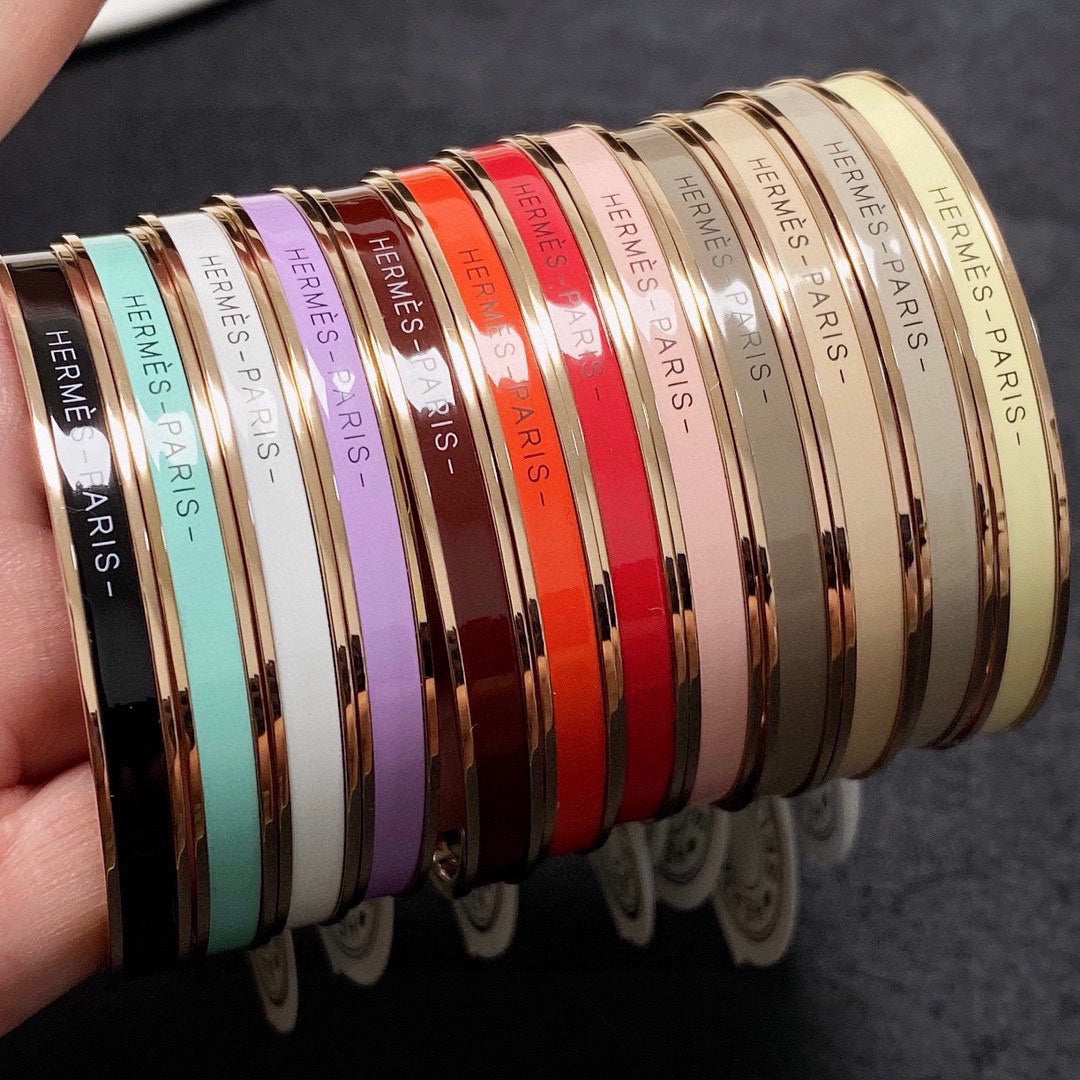 green enamel Bangle for women - product detail view