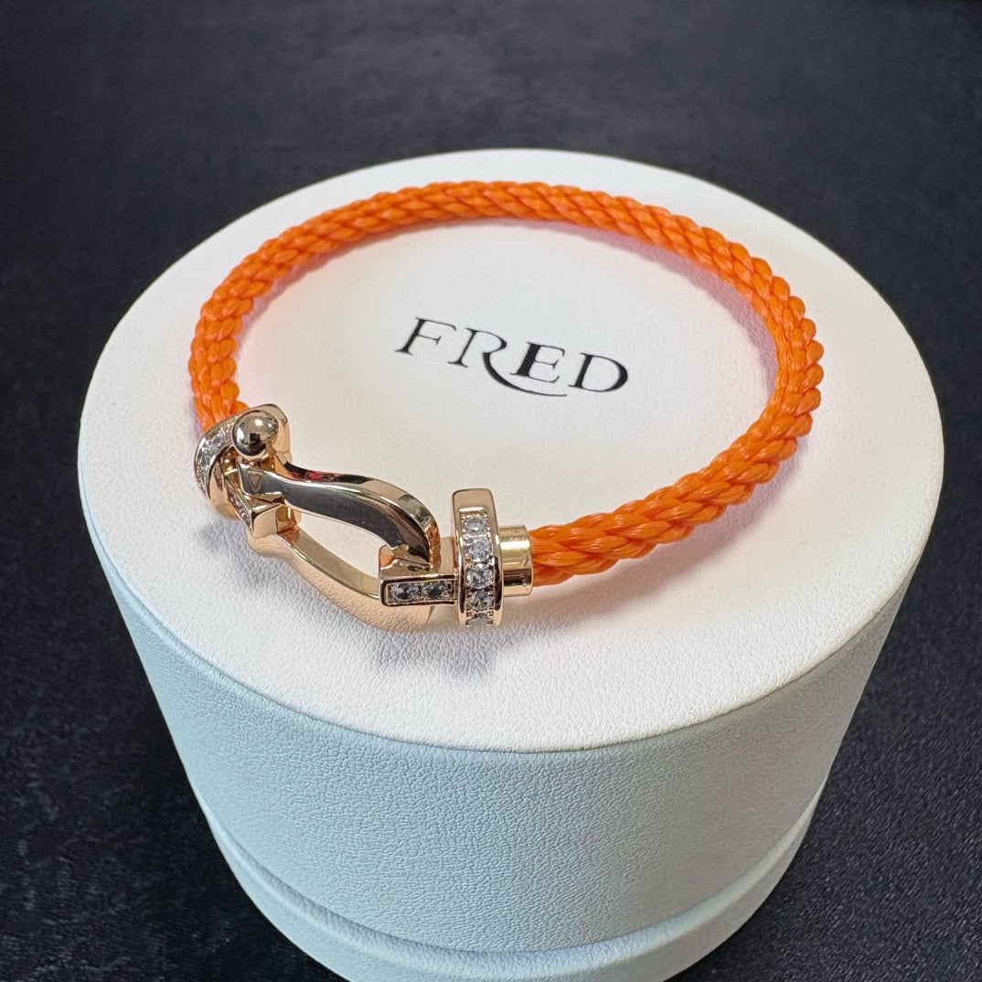 rose gold crystal rose Bangle for men - alternate angle view 8
