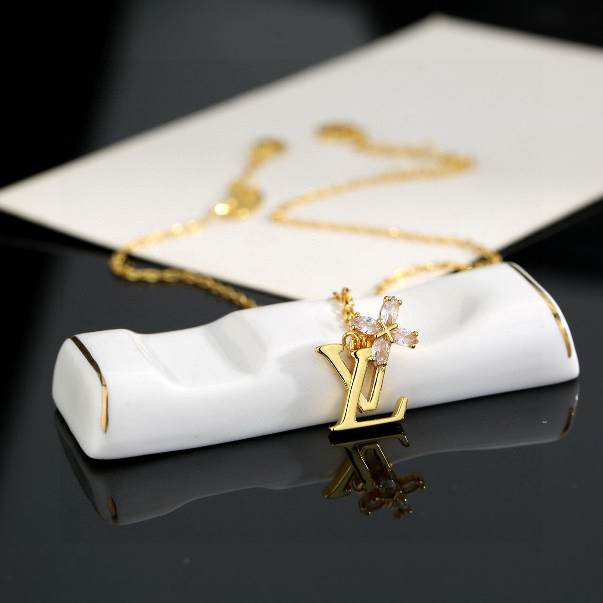 letter Necklace for women - alternate angle view 5