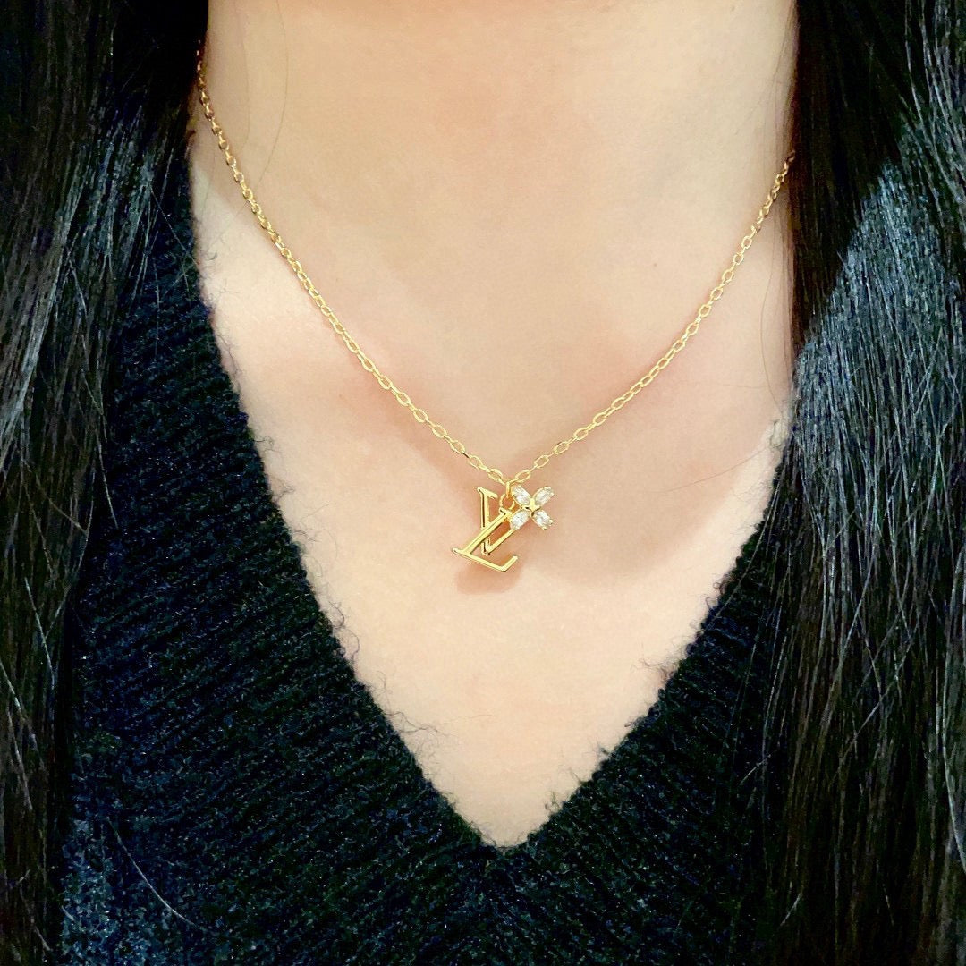 letter Necklace for women - alternate angle view 3