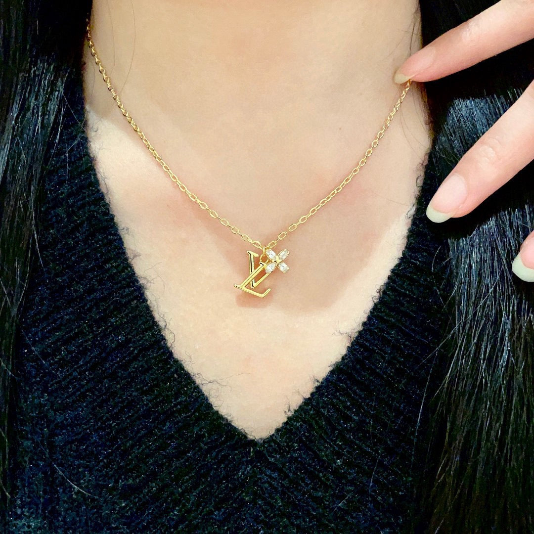 letter Necklace for women - alternate angle view 2