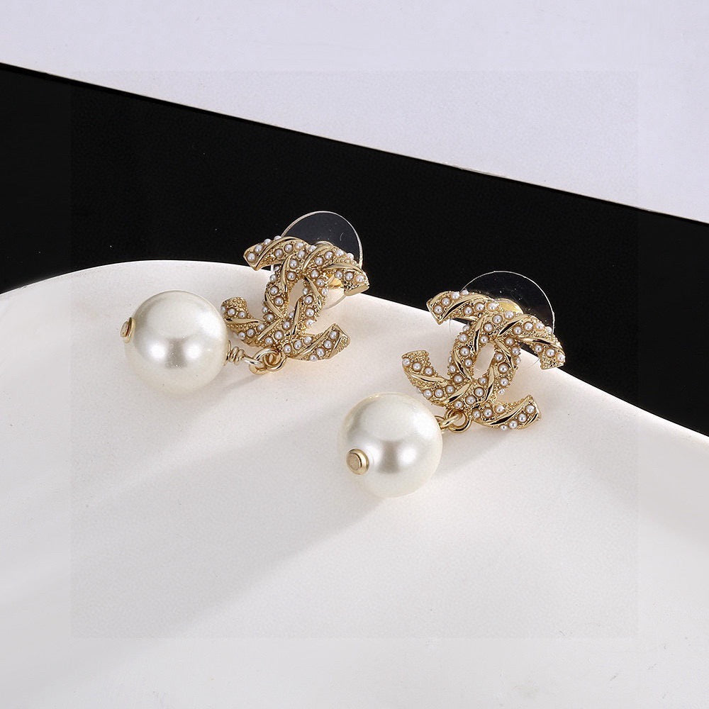 silver 925 sterling silver floral Stud Earrings for women - alternate angle view 2