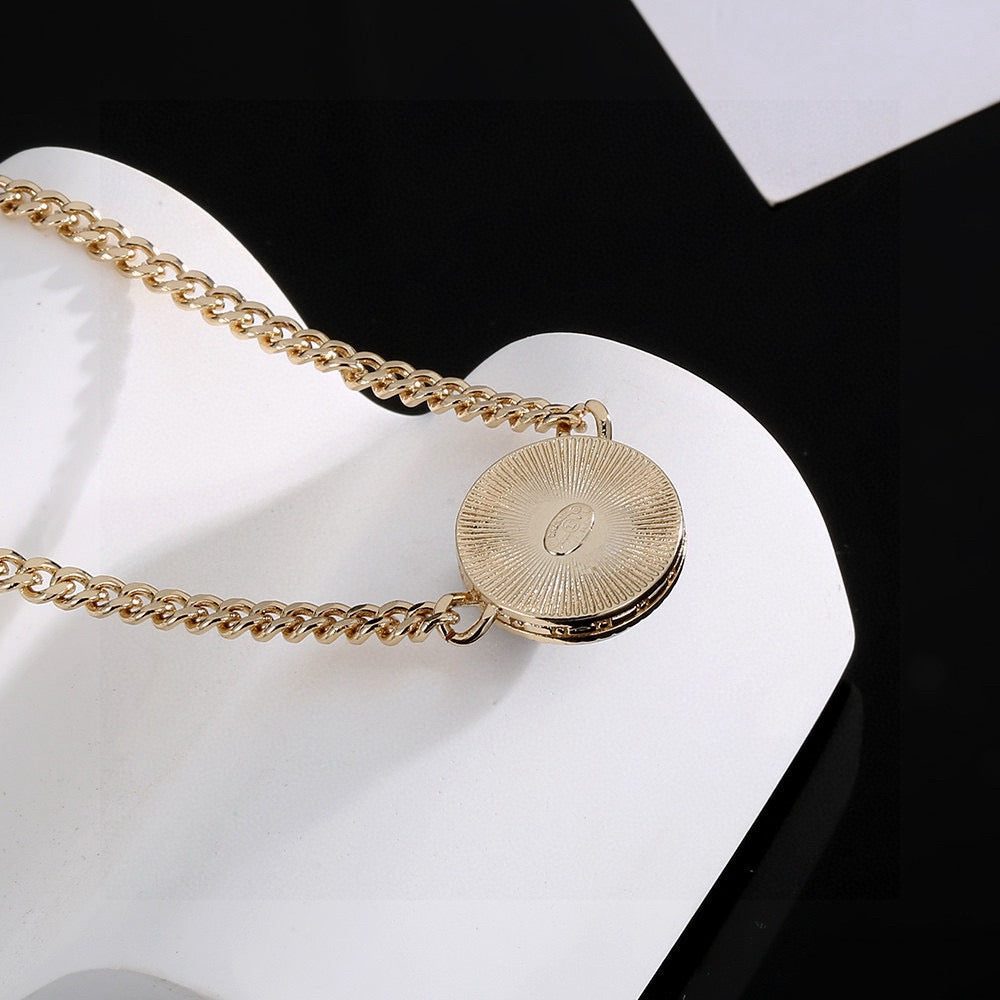 crystal double c Necklace for women - alternate angle view 7