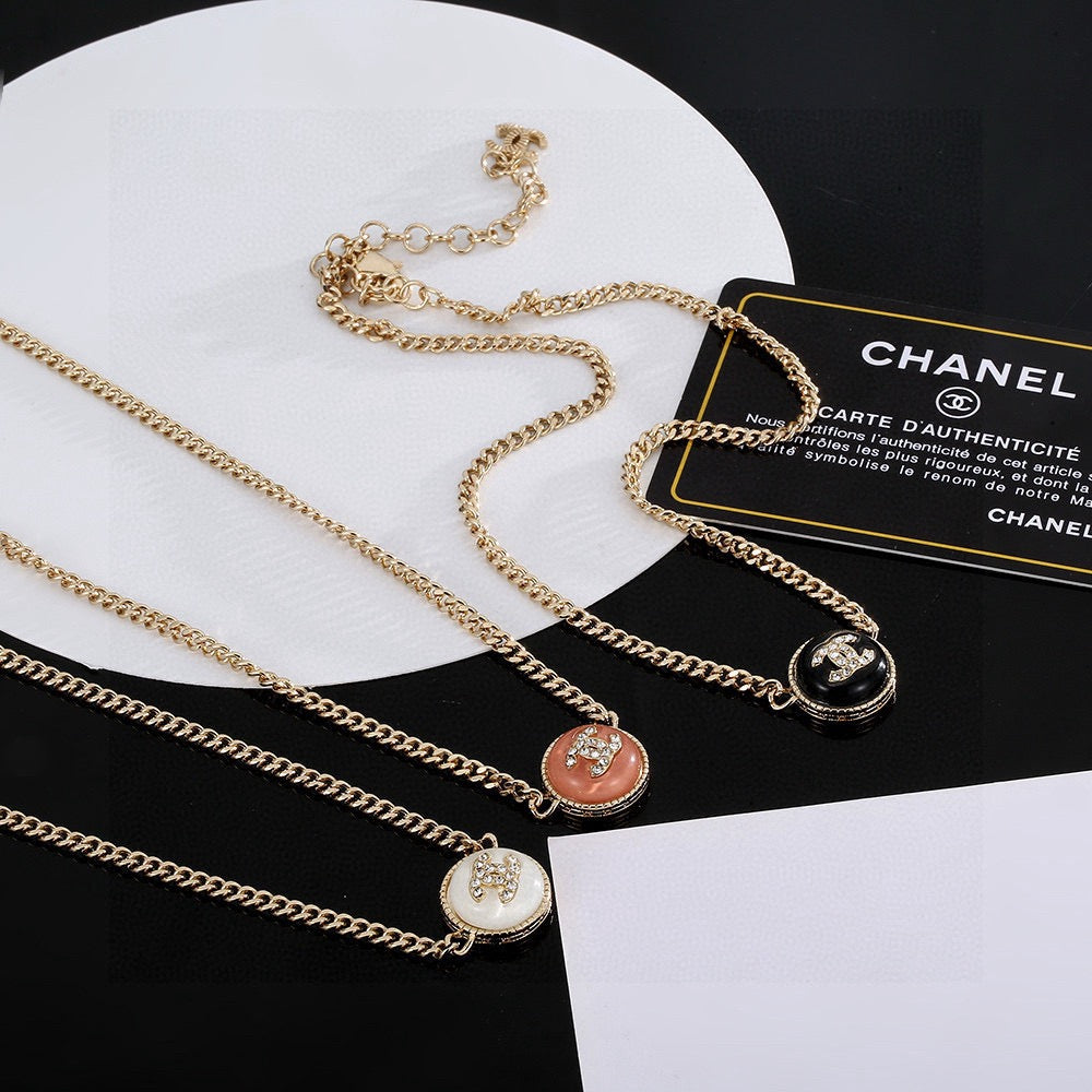 crystal double c Necklace for women - product detail view