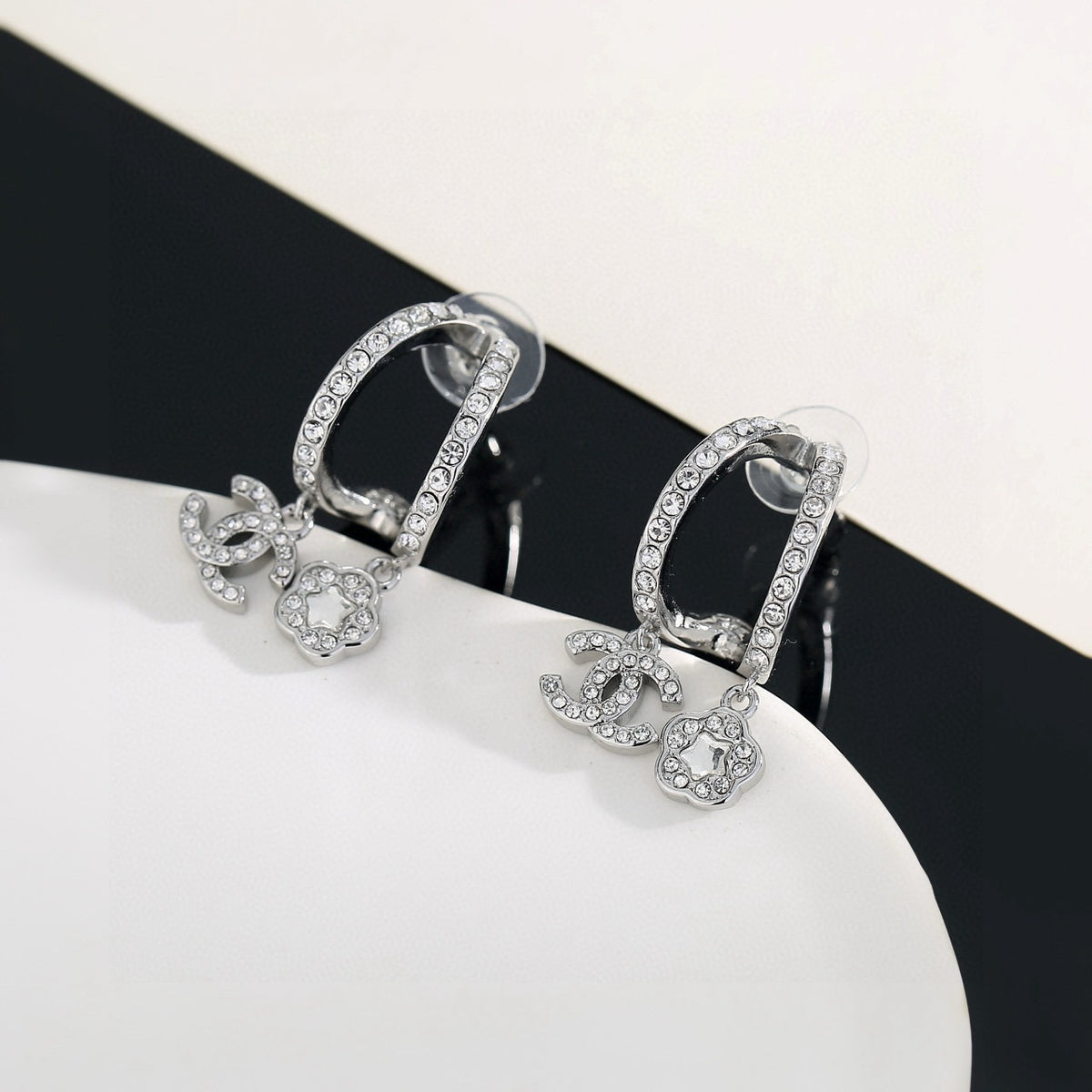 floral Drop Earrings for women - alternate angle view 2