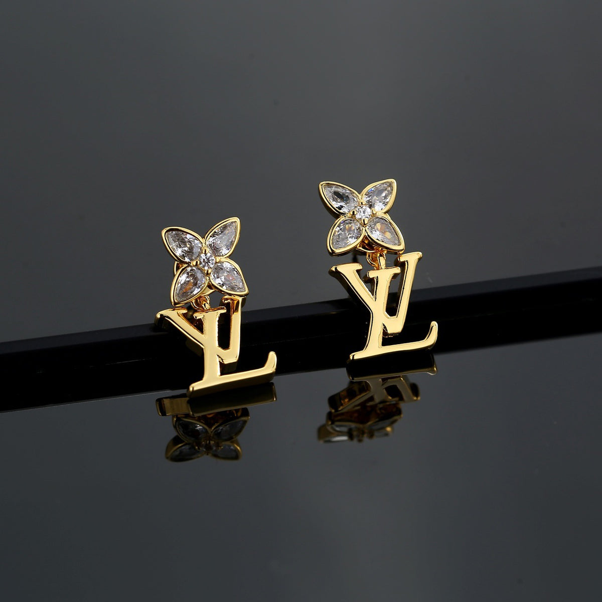 elegant Stud Earrings for women - alternate angle view 2