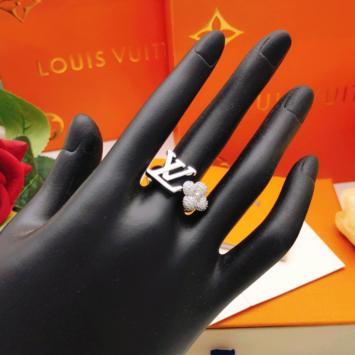 silver brass Ring for women - alternate angle view 3