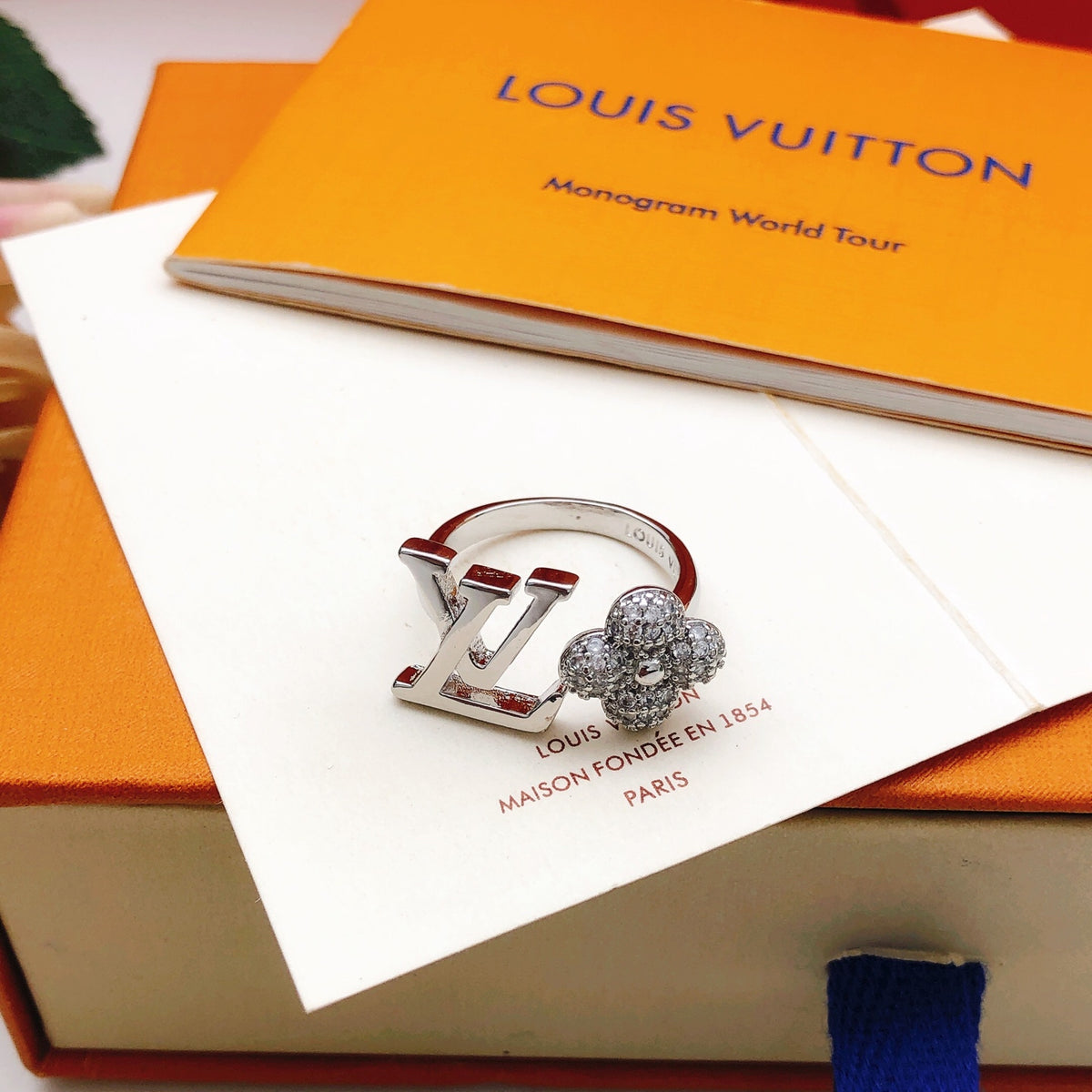 silver brass Ring for women - alternate angle view 6