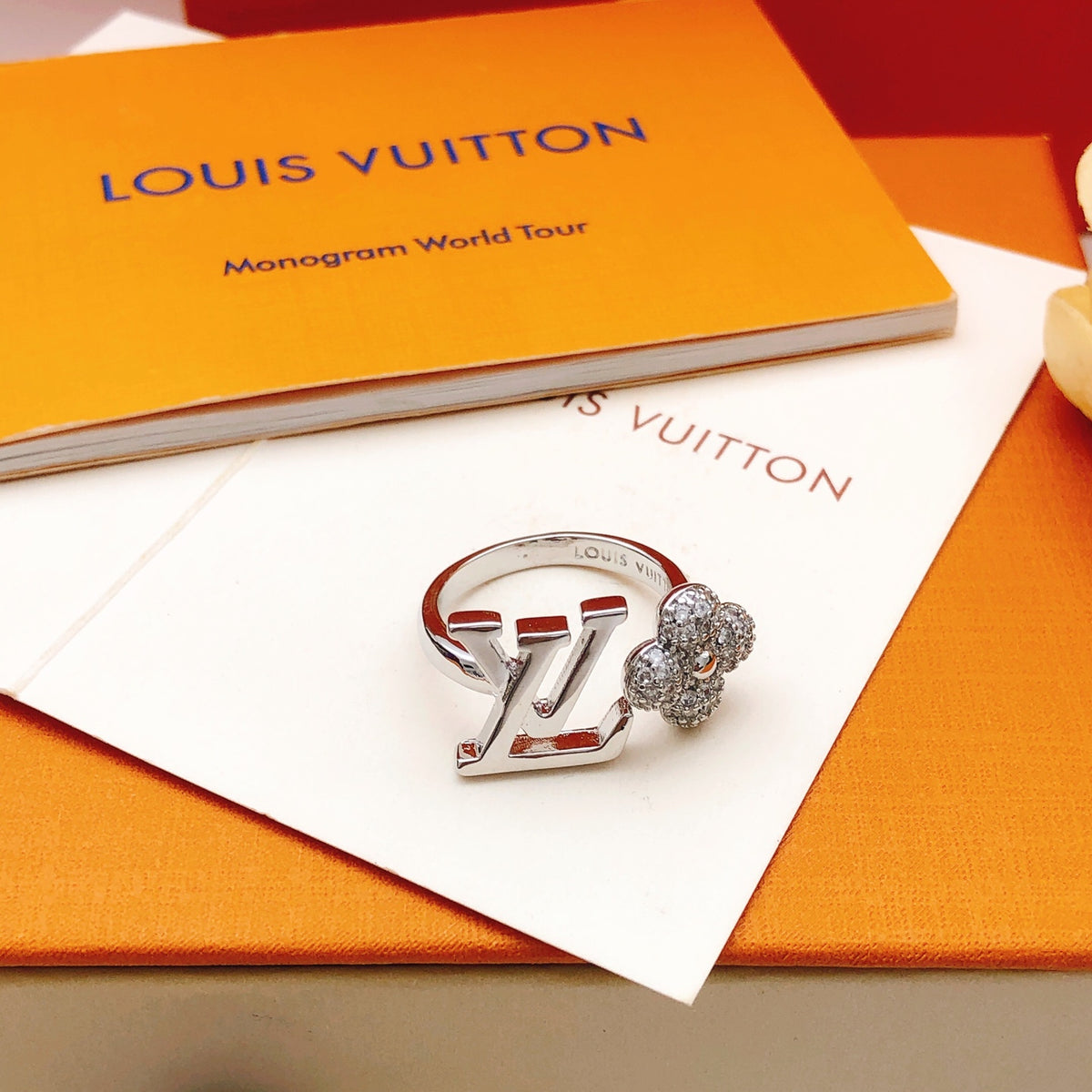 silver brass Ring for women - alternate angle view 8