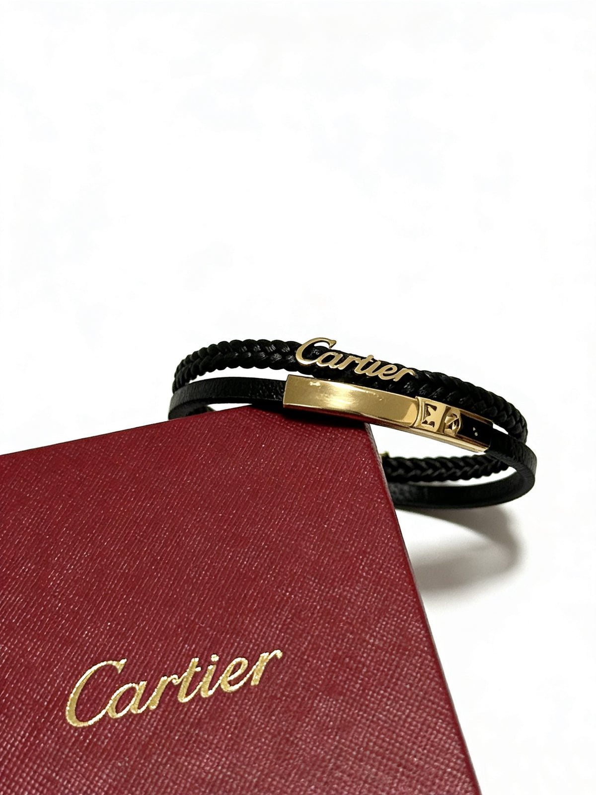 antique genuine leather chain Bracelet for men - alternate angle view 6