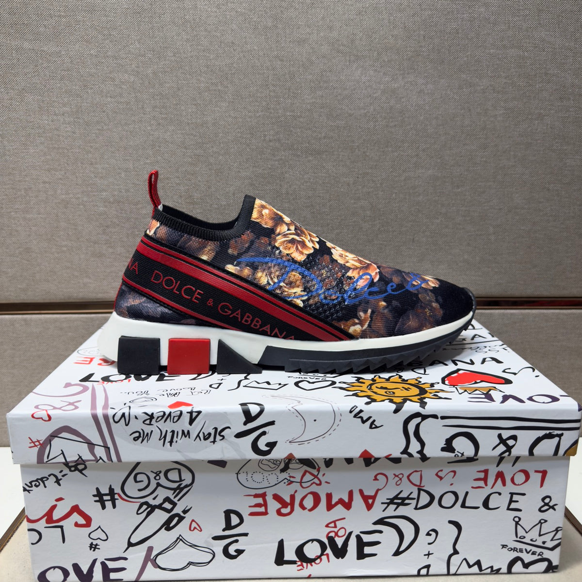 Dolce & Gabbana DG Couple's Multi-Material Casual Sneakers Multi-Color