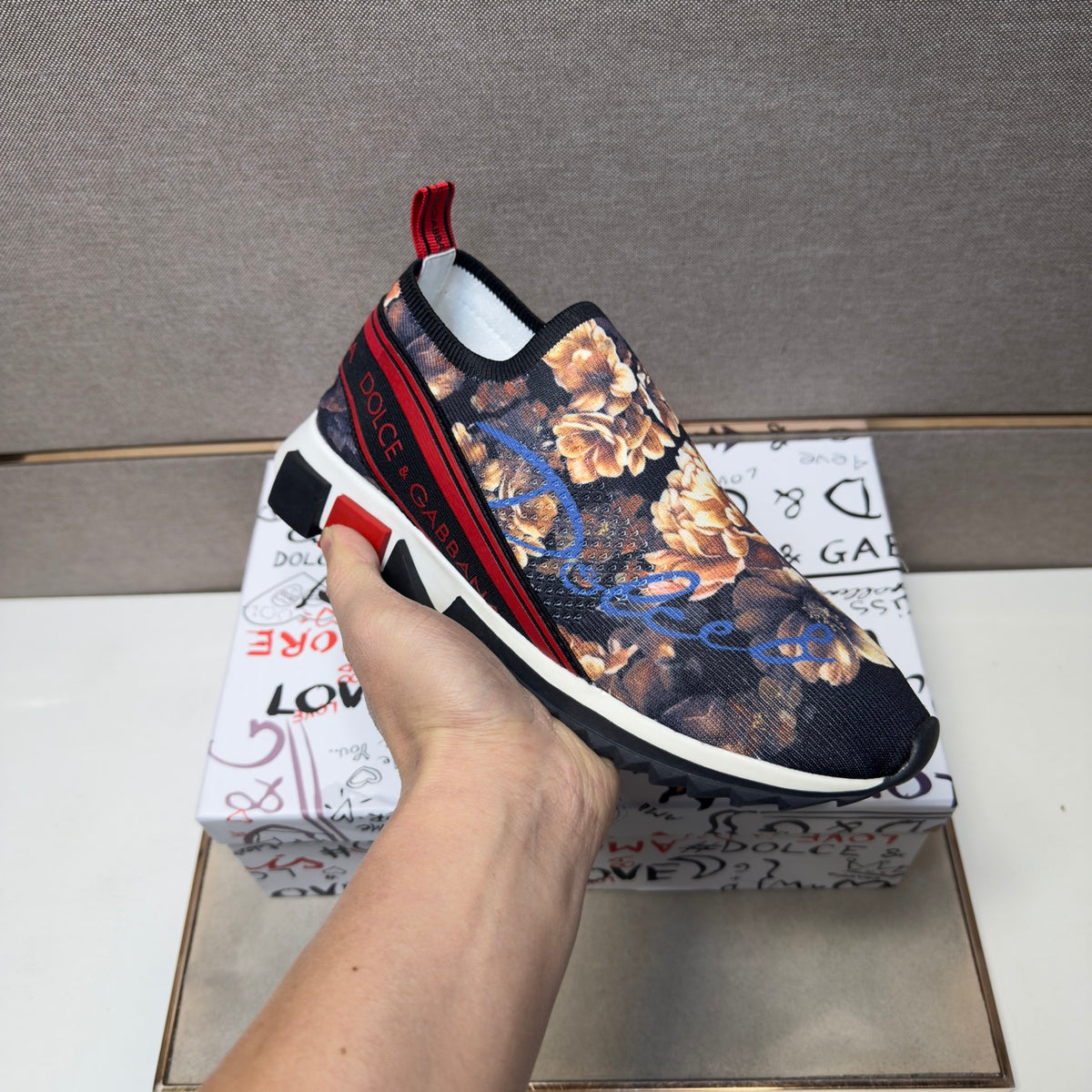 Dolce & Gabbana DG Couple's Multi-Material Casual Sneakers Multi-Color